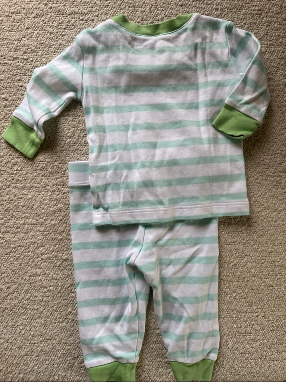 Lake Pajamas Green & White Striped Kids Pajama Set - Picture 4 of 4